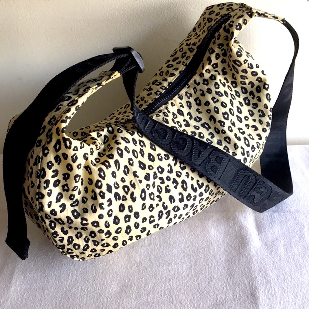 BAGGU HONEY LEOPARD CRESCENT MEDIUM